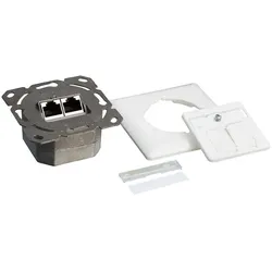 LogiLink NP0123 Steckdose RJ-45 Metallisch, Weiß