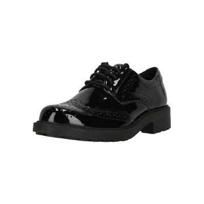 Schnürschuh CLARKS "Orinoco2 Limit Black Pat", Damen, Gr. 36, schwarz, Leder, Schuhe Schnürschuh, mit profilierter Sohle für guten Halt