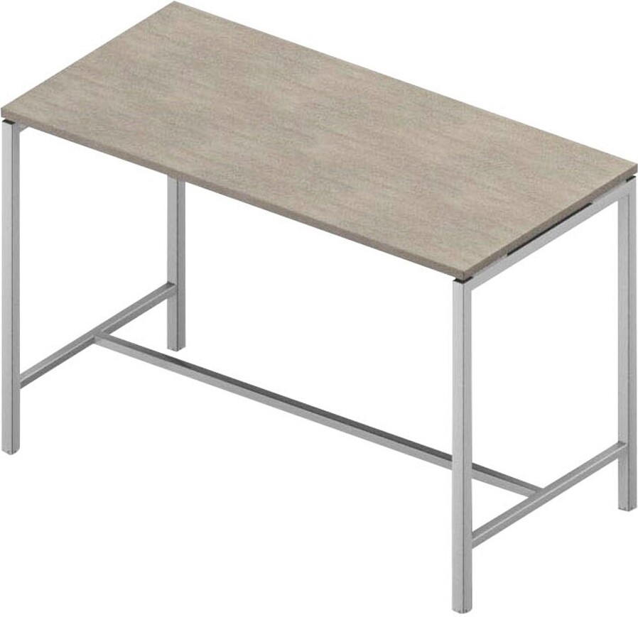 Quadrifoglio Konferenztisch Creo beton rechteckig, 4-Fuß-Gestell weiß, 160,0 x 80,0 x 107,0 cm