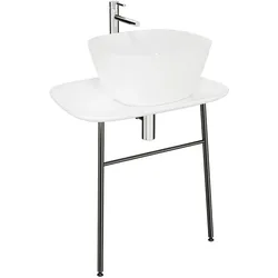 Plural Waschtischunterbau flach wandgebunden Höhe 66 cm Edelweiß