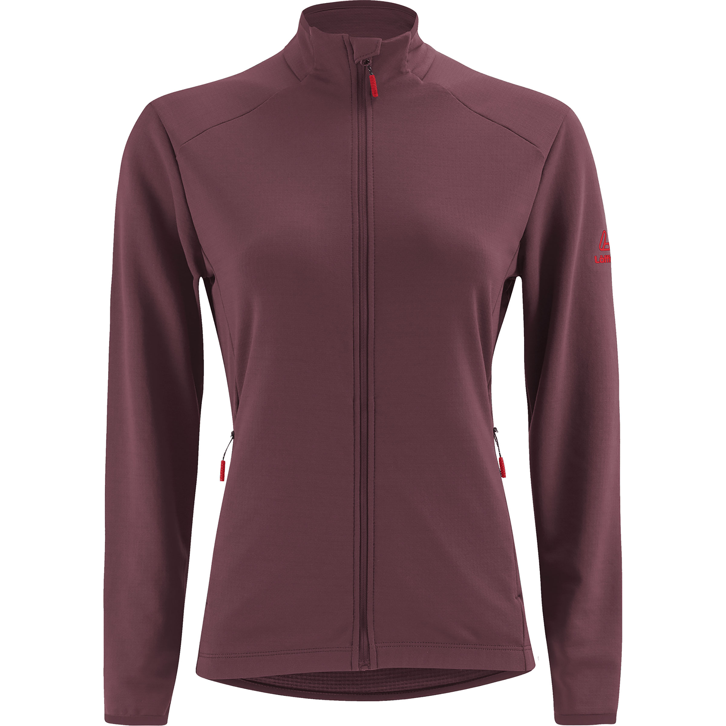 Löffler Tech-Merino Damen Fleecejacke rot Größe L Trekking Widerstandsfähig Merinowolle
