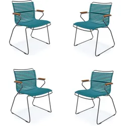 HOUE CLICK Set – 4 Design Gartenstühle mit Armlehnen
