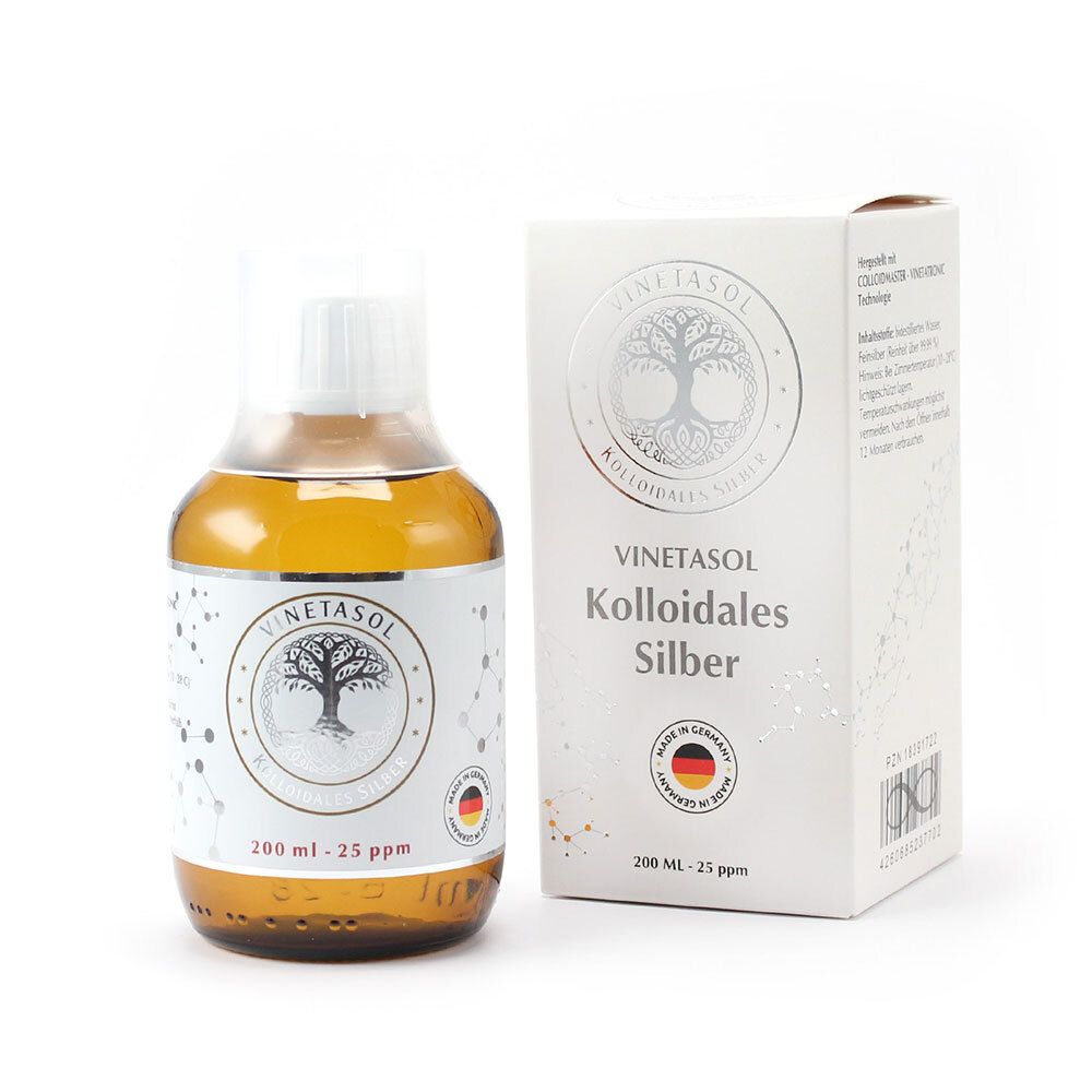 Vinetasol kolloidales Silber 25 ppm 200 ml Flüssigkeit
