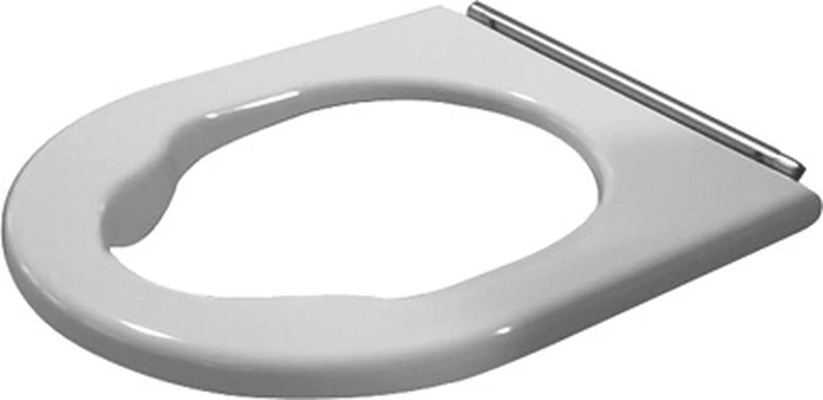 Duravit Starck 3 Vital toiletbril met hoekbuffers en roestvrijstalen scharnieren, wit