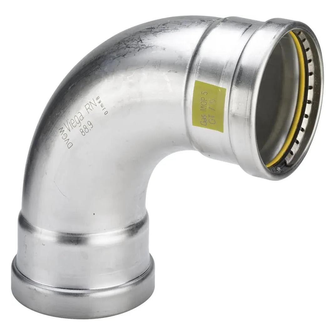Viega Sanpress Inox G XL-Bogen 90 Grad, d 76,1mm Stahl nichtrostend Modell 0216XL (577483)