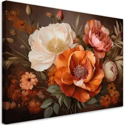 WANDBILD natur botanicals blattwerk blumen