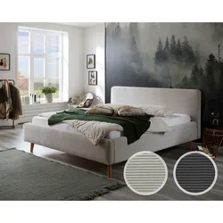 meise.möbel »Mattis« Polsterbett Cord mit Bettkasten 160x200 cm / anthrazit / mit Bettkasten