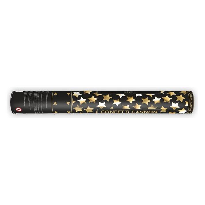 Partydeco Konfettikanone - Goldene Sterne 40cm (1 Stk.) (PDTUKST40-019)