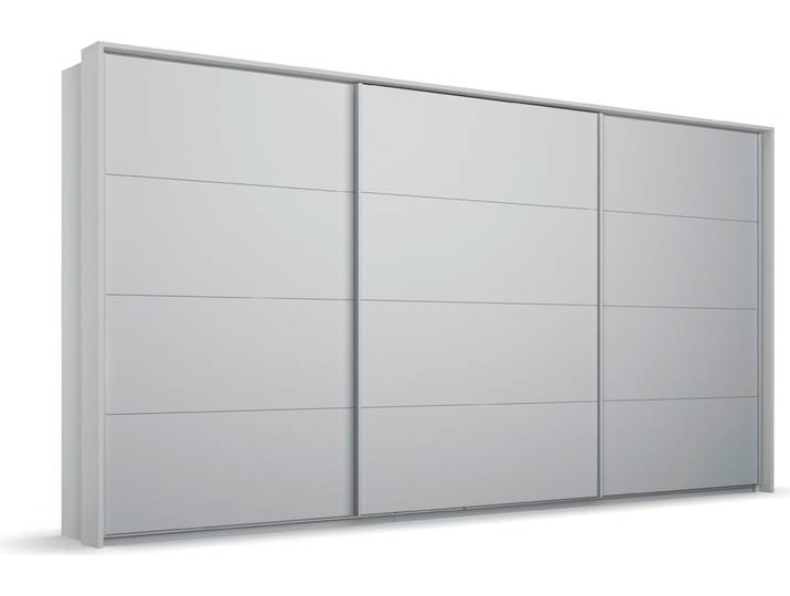 Schwebetürenschrank, Grau, 368x214x68 cm, Holzwerkstoff, 3 Türen, Klassisch, Rauch