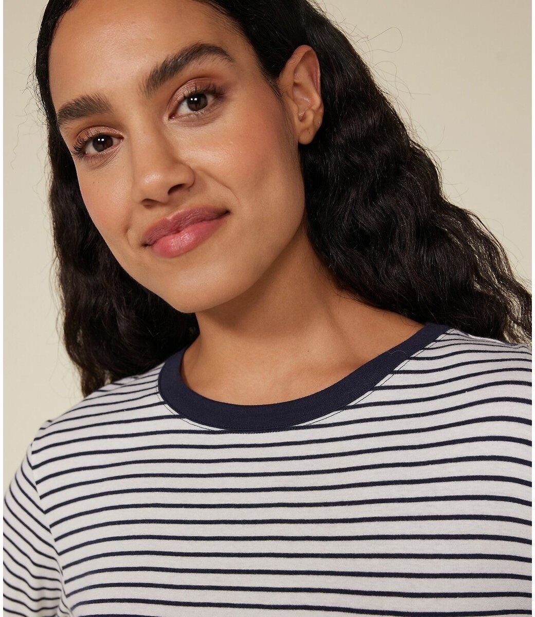 PETIT BATEAU T-shirt l'Iconique manches longues en côte rayée