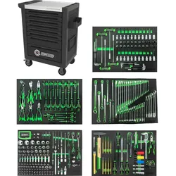 COMPETITION Werkstattwagen mit 8 Schubladen und 341 Premium-Werkzeugen - 512.5341