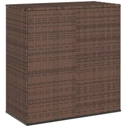 vidaXL Garten-Kissenbox PE Rattan 100x49x103,5 cm Braun