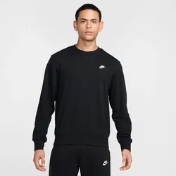 NIKE Club French Terry Sweatshirt Herren 010 - black/white 3XL
