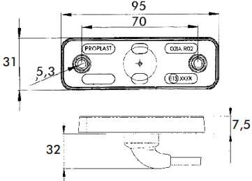 PROPLAST 40015201 Side marker light
