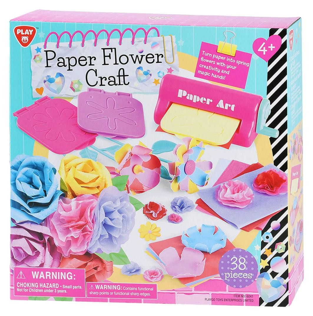 Playgo Bastelset Papierbloemen maken - 38-delig creatief speelgoed