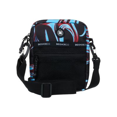 Schultertasche DC SHOES "Starcher", Herren, bunt (liquid fuego schwarz), Obermaterial: 100% Polyester., Taschen Schultertasche