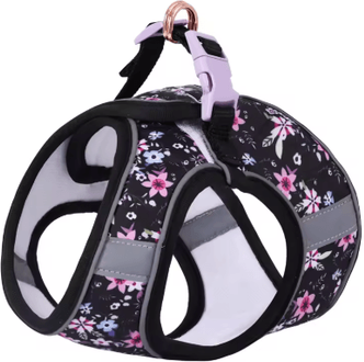 Inspire Picks Cute Small Dog Harness & Leash Set Soft Adjustable Puppy Vest With Cat Collar Accessories purple Harness m