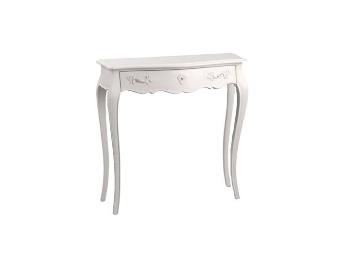Console d'entrée baroque en bois blanc