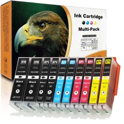10er Set D&C Tintenpatronen kompatibel mit Canon Pixma MG5751 - Ersatz für PGI-570XL CLI-571XL