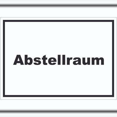 HB-Druck Abstellraum Aufkleber mit Text Lager waagerecht A3 (297x420mm)