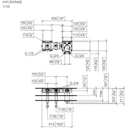 Dornbracht xTOOL UP-Thermostatmodul mit 2 Ventilen SERIENNEUTRAL 35524970 3552497090
