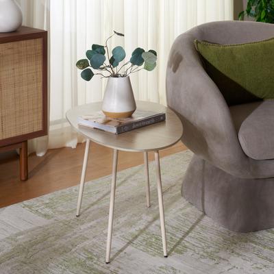 "SAFAVIEH Mint 28.7-Inch Ceramic Side Table, Beige Ceramic and Beige - 29"" W x 17"" D x 17"" H"
