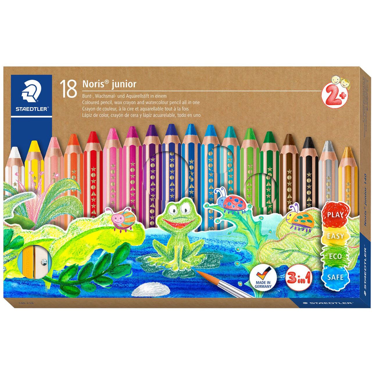 STAEDTLER Hexagonal-Buntstift buddy,18er Kartonetui +Spitzer