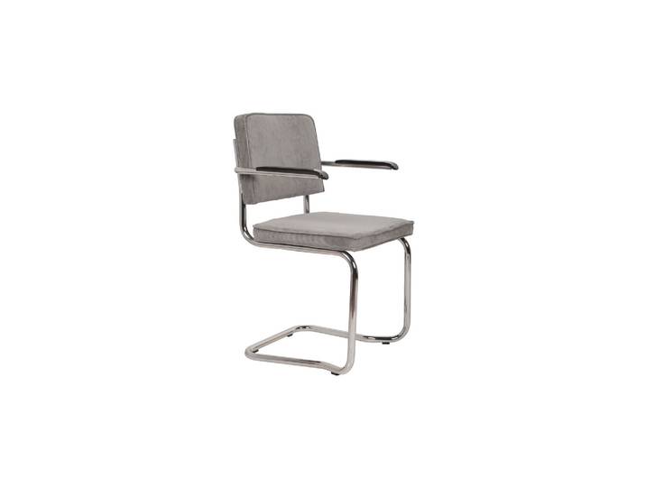 Fauteuil en tissu gris clair Ridge Kink Rib