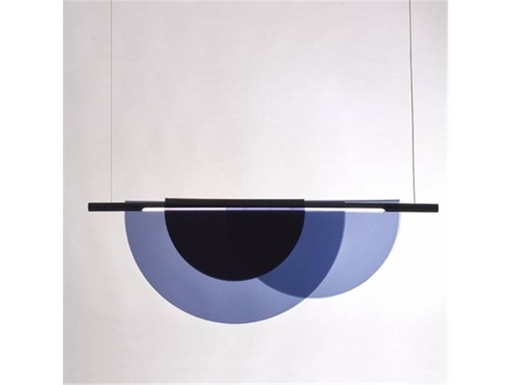 Luminaires suspendus LED créatifs de designer italien, lustres en acrylique bleu ambre, décoration intérieure, chambre à coucher, villa, comptoir de bar, luminaires
