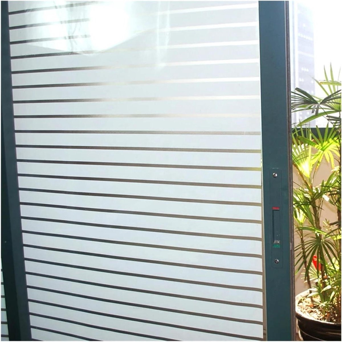 Wit Raamfolie met Strepen voor Privacy en Decoratie - 60 x 500 cm