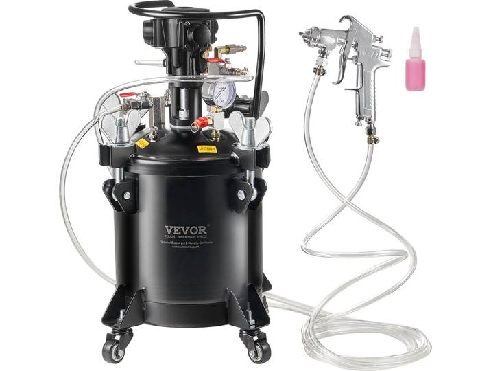 VEVOR Druktank Verfspuitpistool Spuitverf 10l Volautomatisch 70psi