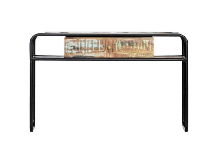 GPUTYGHN Konsolentisch 118x30x75 cm Altholz Massiv mit Schublade Massives Altholz, Vintage Charme, 1 Schublade, 2 Fächer, montiert geliefert, Unikat Holzmaserung