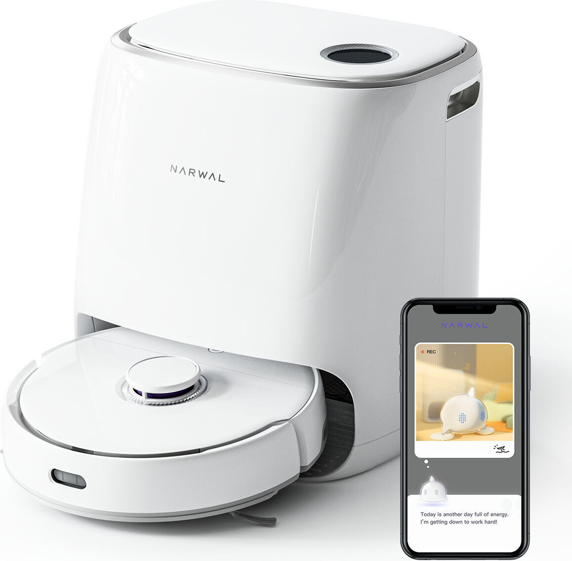 NARWAL Freo, Staubbeutel, Weiß, Rund, White, LCD, Staubbeutel
