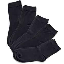 Tchibo - 5 Paar Socken - Damen - Gr. 39-42 - schwarz
