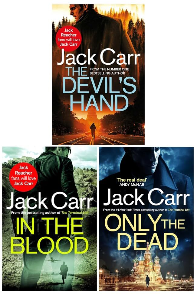 Simon and Schuster Ltd Jack Carr James Reece Series 3 books Collection Set (The Devil's Hand, In The Blood and Only the Dead)
