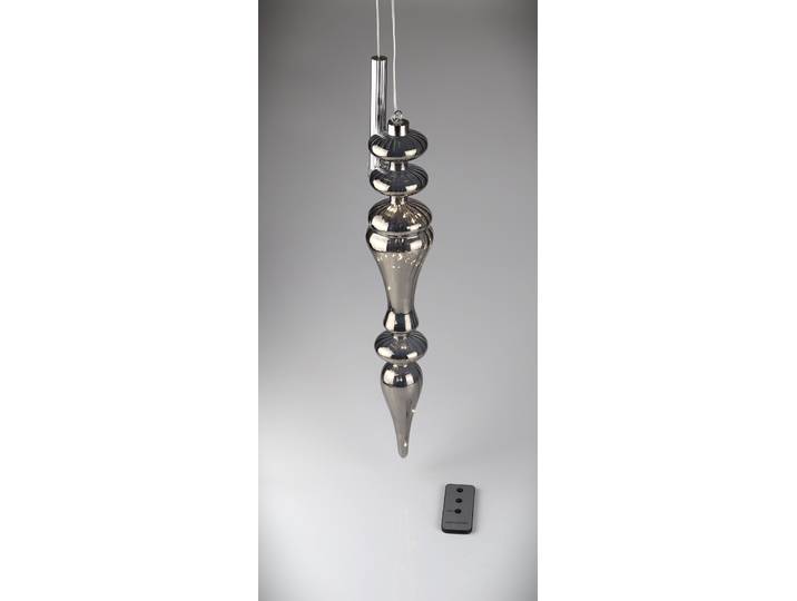 LED Dekoobjekt AM DESIGN Zapfen rauch zum Hängen , silber (rauch), H:47cm L:9cm, Leuchten, LED Dekoobjekt, 9x47 cm