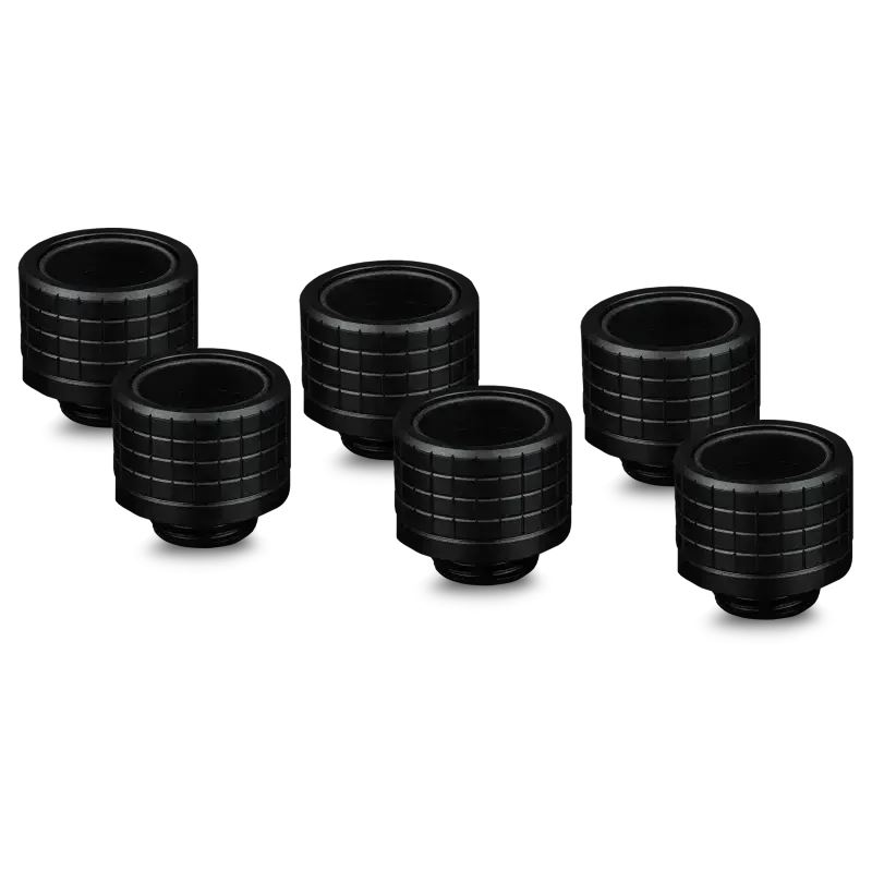 Thermal Grizzly DeltaMate Fitting - HT16 Black 6er-Pack