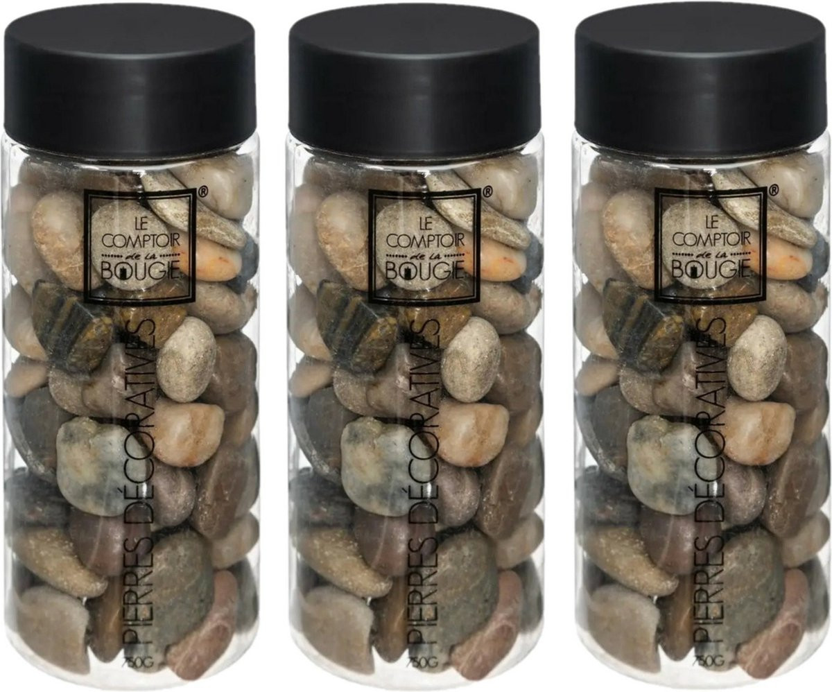 Atmosphera Decoratiestenen Bruin Mix - 750 gram - 3 stuks - Voor aquarium en vazen