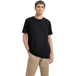 Selected Homme Herren Rundhals T-Shirt SLHASPEN - Regular Fit - Black 16087842 - S