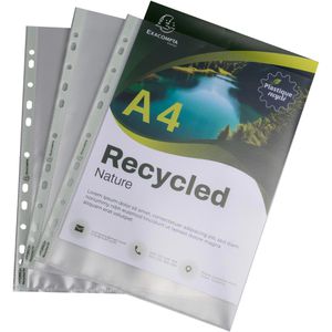 Exacompta Prospekthüllen 5350E, A4, genarbt, 0,12 mm, oben offen, Recycling, 25 Stück