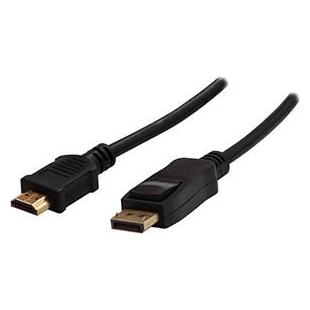 Logo Video-Kabel DisplayPort-Stecker - HDMI-Stecker, 5m, schwarz, Blister, EOL (5 m) (44393602)