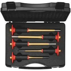 Rennsteig Splintentreibersatz XXL mit Handschutz im Kunststoffkoffer, 5-teilig - 425 154 0