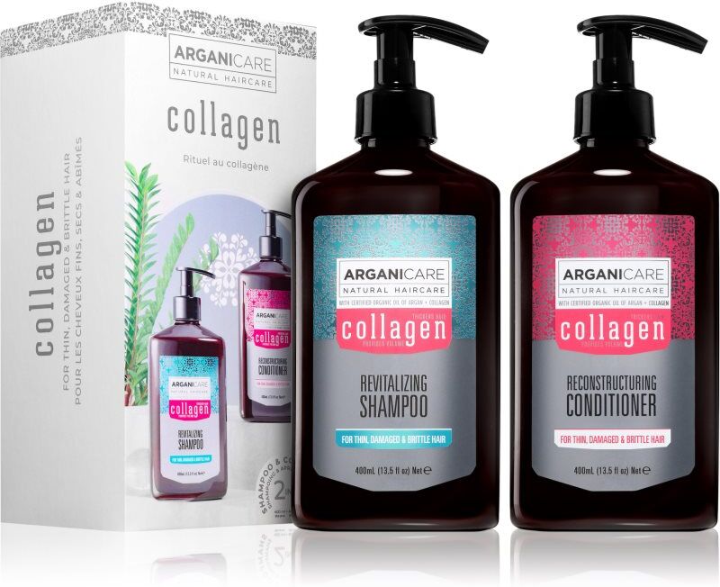 Arganicare Collagen Set coffret cadeau pour le volume des cheveux 1 pcs