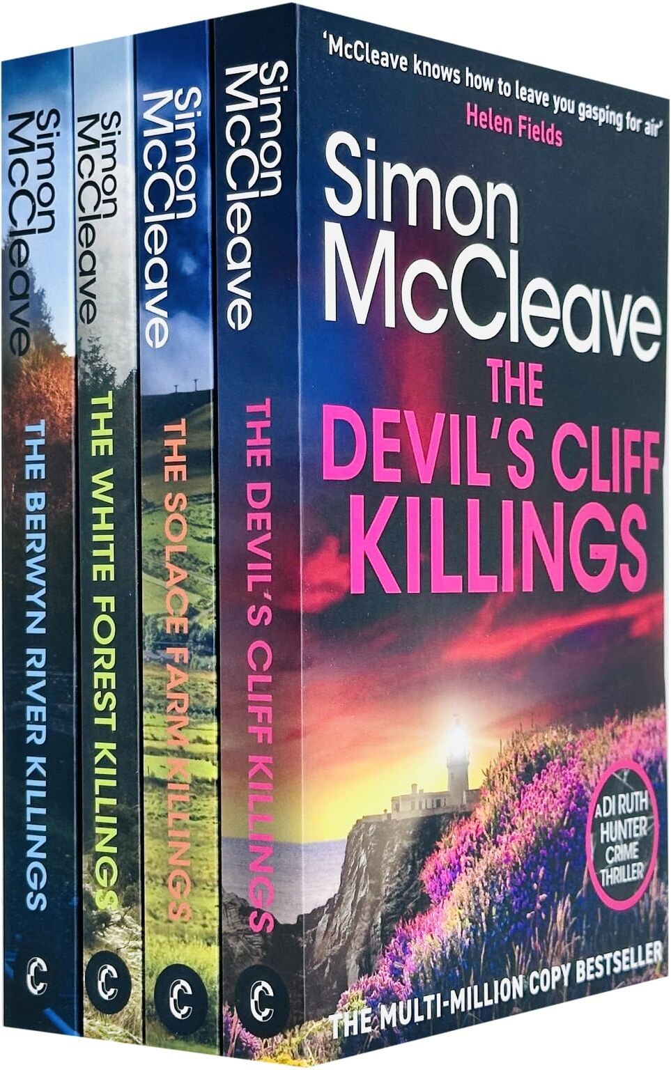 Canelo Crime ltd DI Ruth Hunter Series 4-7 Collection 4 Books Set By Simon McCleave (The Devil's Cliffs Killings, The Solace Farm Killings, The White Forest Killings a