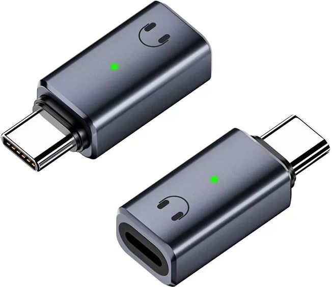 INF Lightning Buchse auf USB-C Stecker Kopfhörer Adapter für Audio, Anrufe und Steuerung Grau