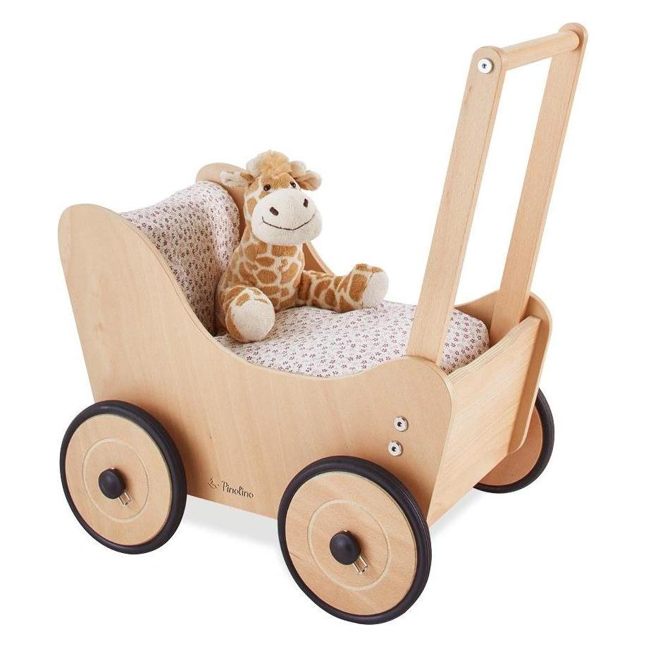 Pinolino Puppenbettzeug für Puppenwagen und Puppenbetten "Blümchen", rosa, 3-tlg. (276060-7)