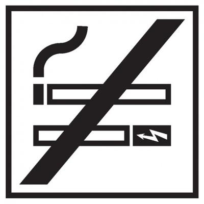 Aufkleber I Türschild Pikto Rauchen und E-Zigarette verboten, Folie, selbstklebend, 150x150mm