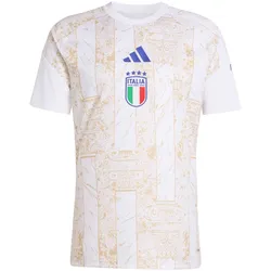 adidas FIGC Italien Heim Aufwärmshirt 2026 Herren JY5633 - white/hazy beige XL