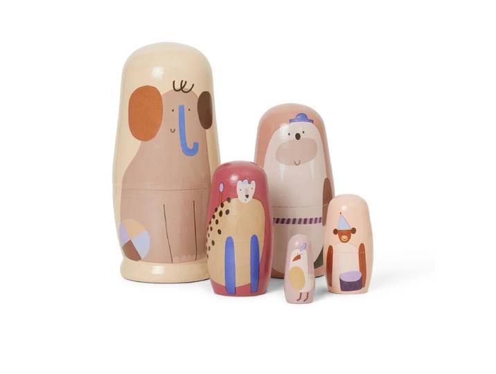 Ferm Living - Critter Matroschka Puppen, multi