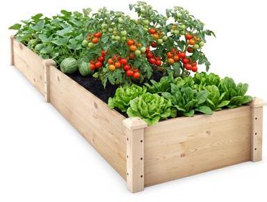 Costway Wooden Vegetable Raised Garden Bed for Backyard Patio Balcony